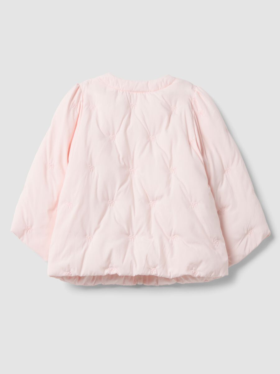 Giacca rosa imbottita con zip per neonata_1