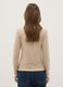 Beige crew neck long sleeve regular fit top_2