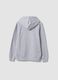 Grey hooded sweatshirt in 100% organic cotton, regular fit, for boys_1