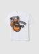 White pure cotton oversized T-shirt with basketball graphic print for boys_3