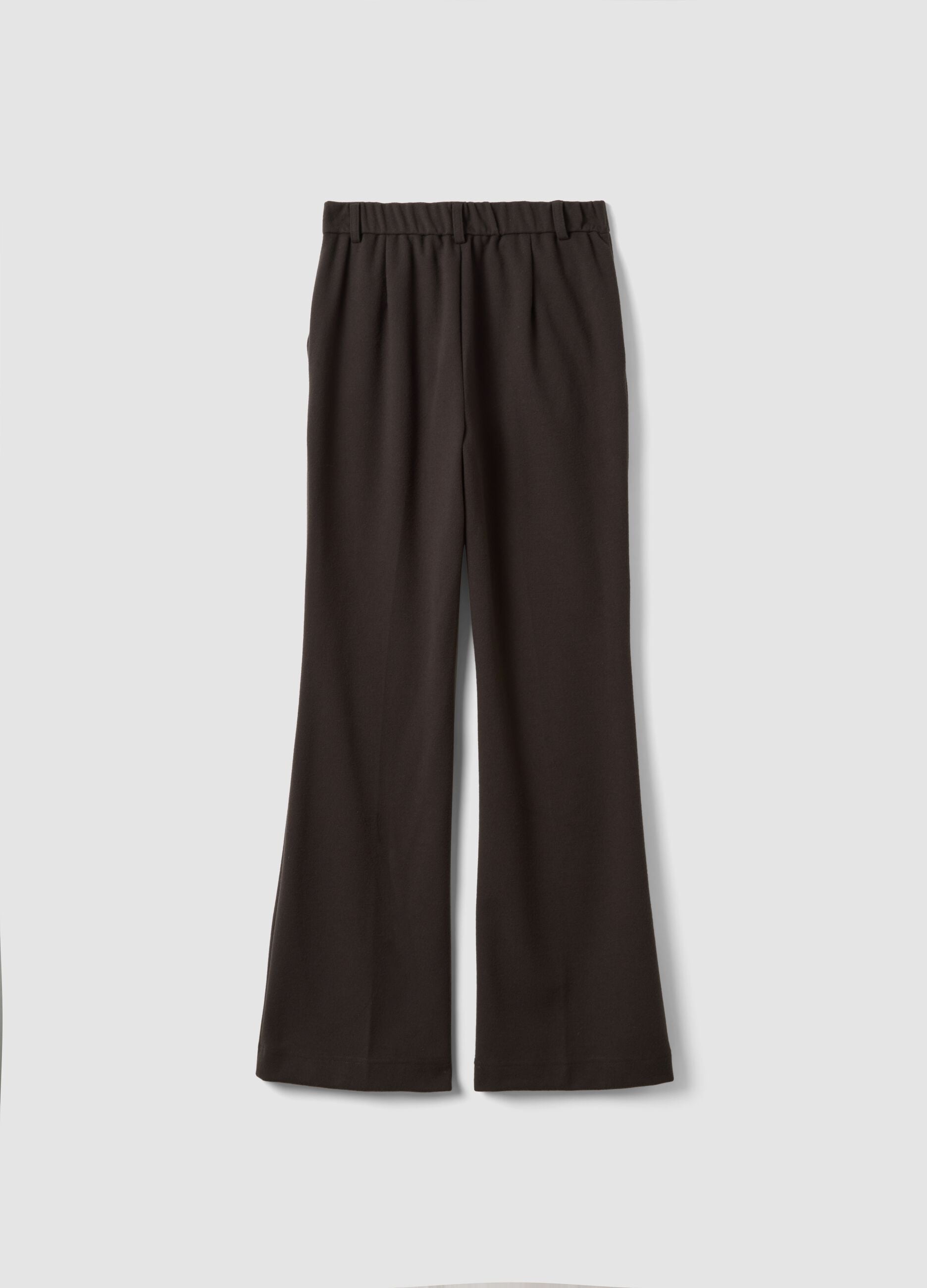 Pantaloni marroni in viscosa elasticizzata straight fit