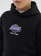 Children's black cotton blend sweatshirt regular fit with Lakers logo_2