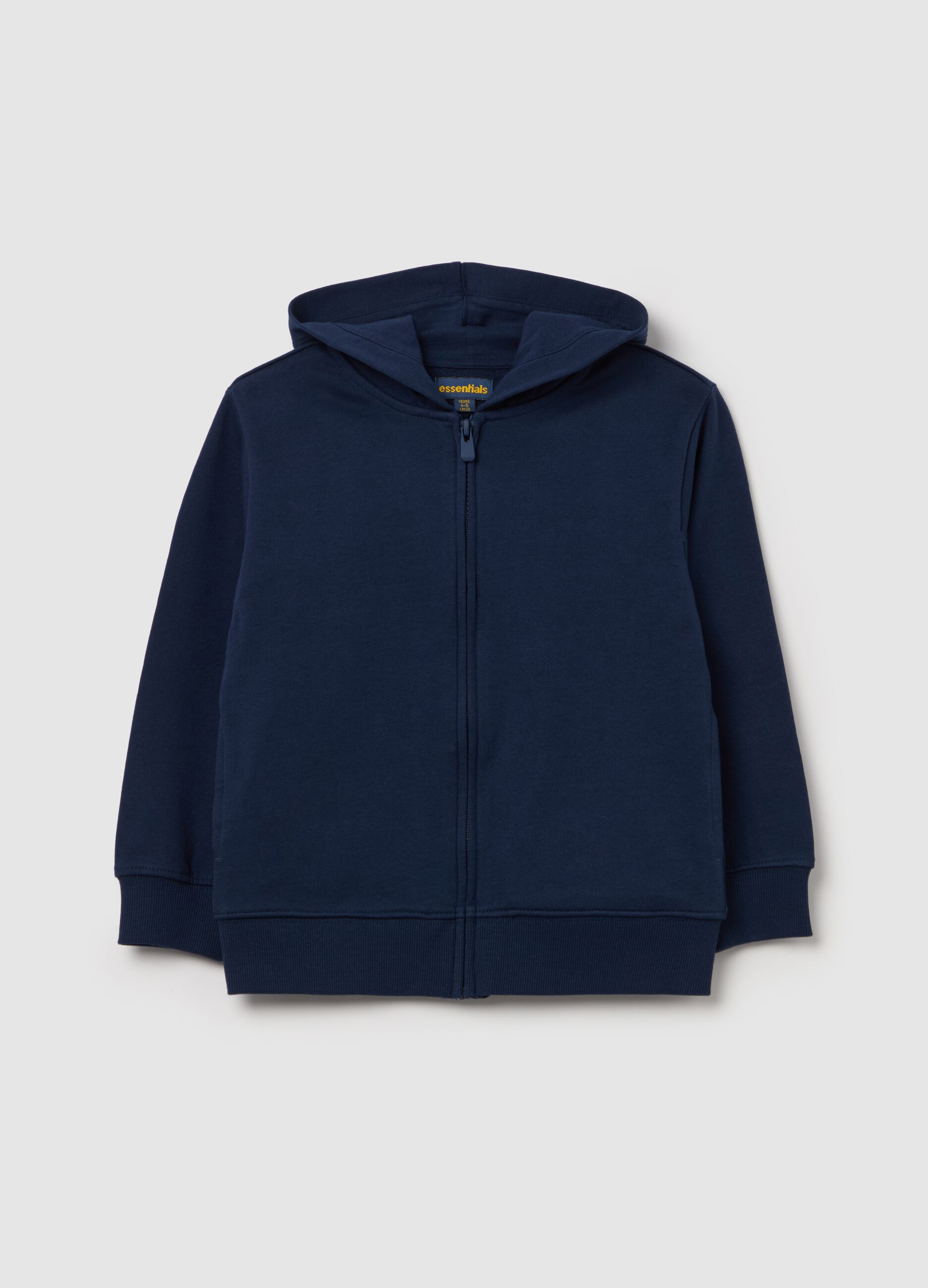 Full-zip sweatshirt in French terry with hood