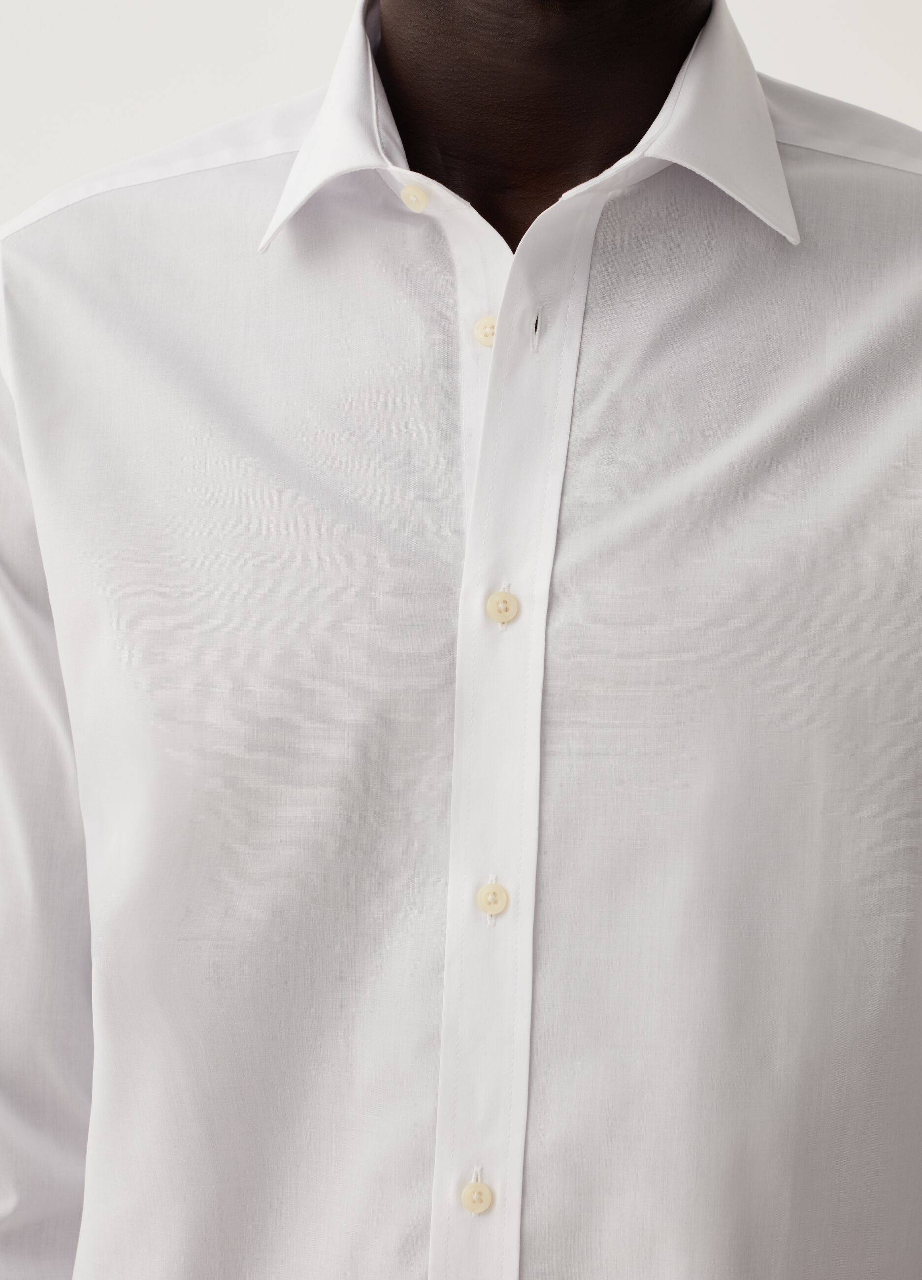 Camicia slim fit tinta unita_3