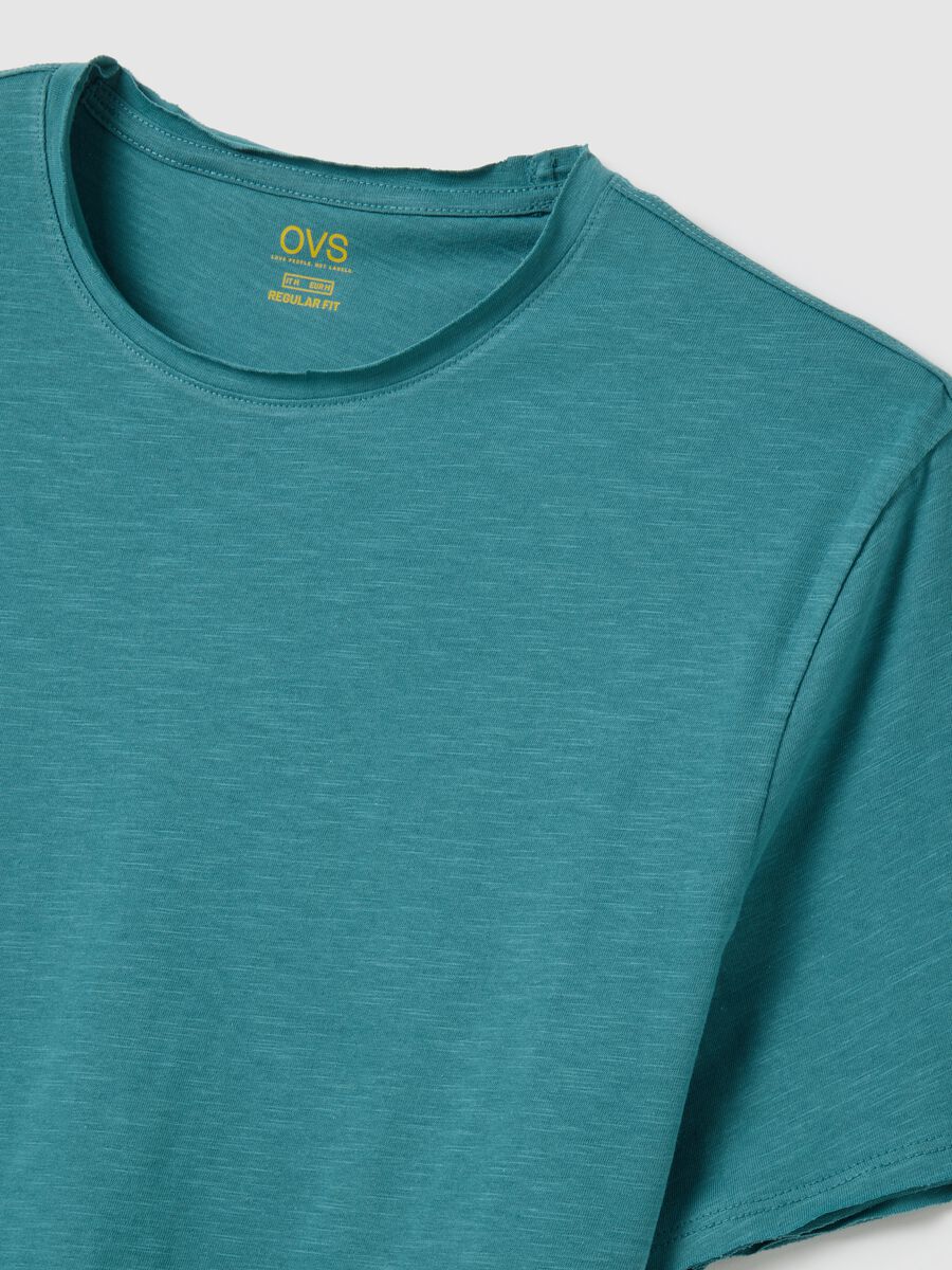 Men's Green Cotton T-Shirt, Regular Fit_5