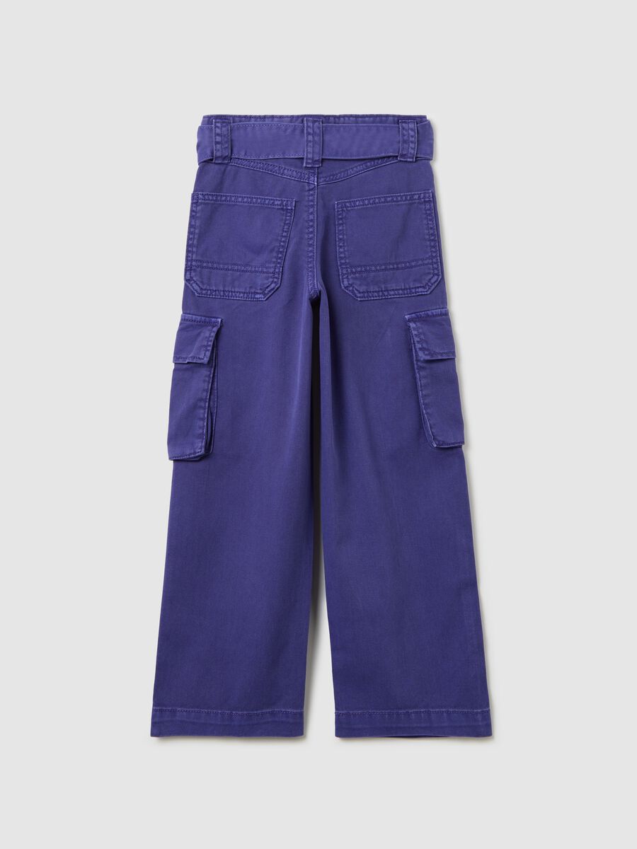 Cargo trousers in cotton and Lyocell with belt_4