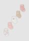 Multipack of five multicolour short socks in stretch organic cotton_0