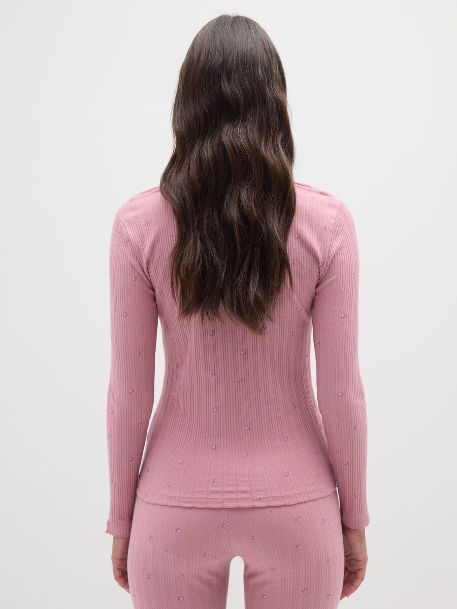 Maglia da pigiama in puro cotone rosa_2