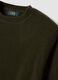 Maglia verde girocollo in misto lana regular fit_1