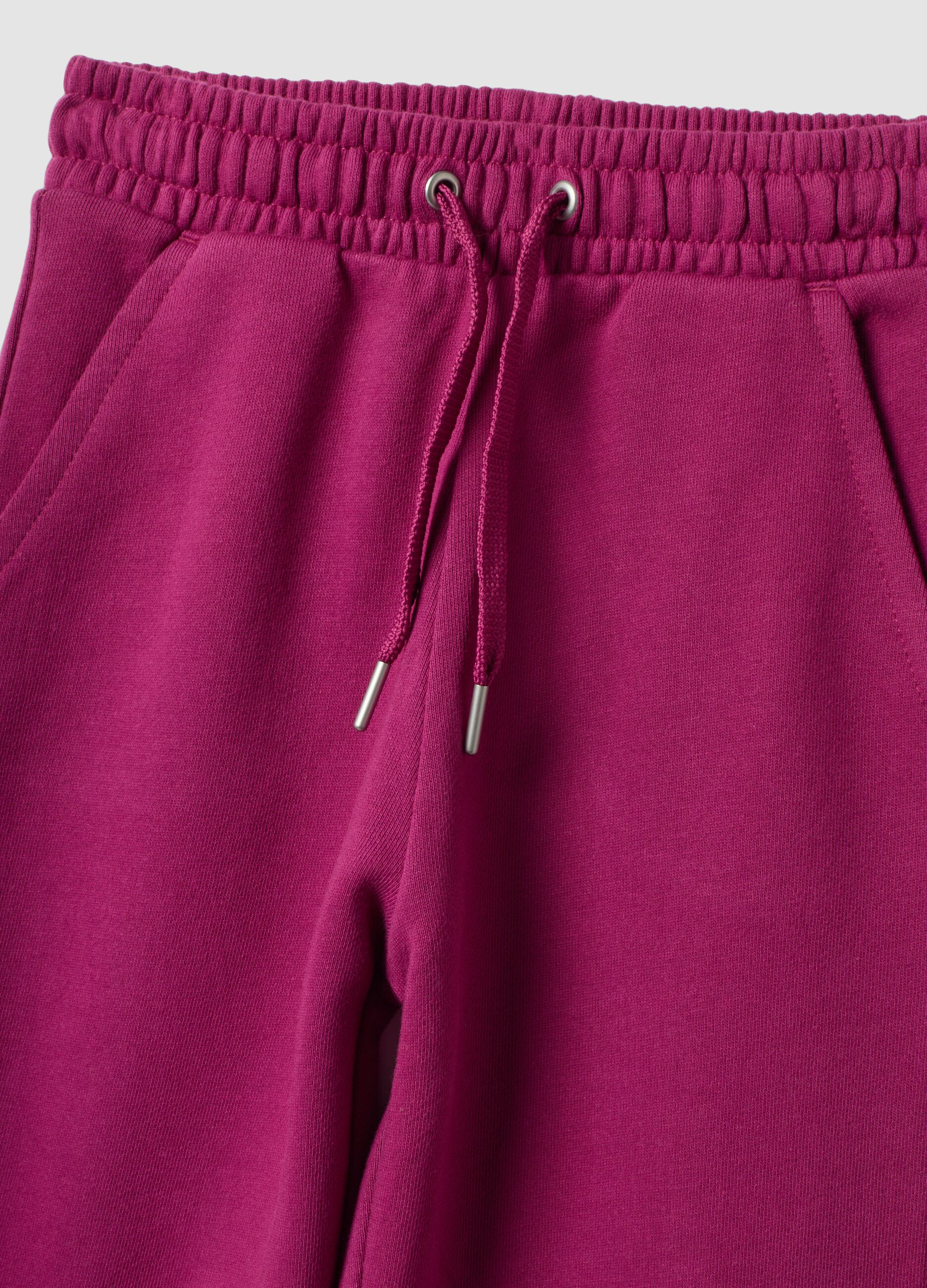 Purple organic cotton jogger trousers
