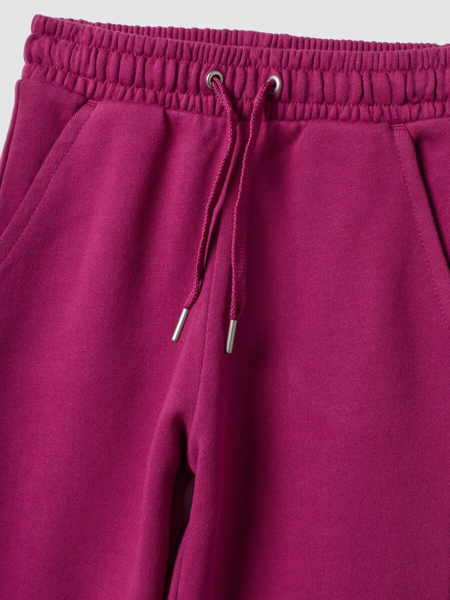 Pantaloni jogger viola in cotone organico_2