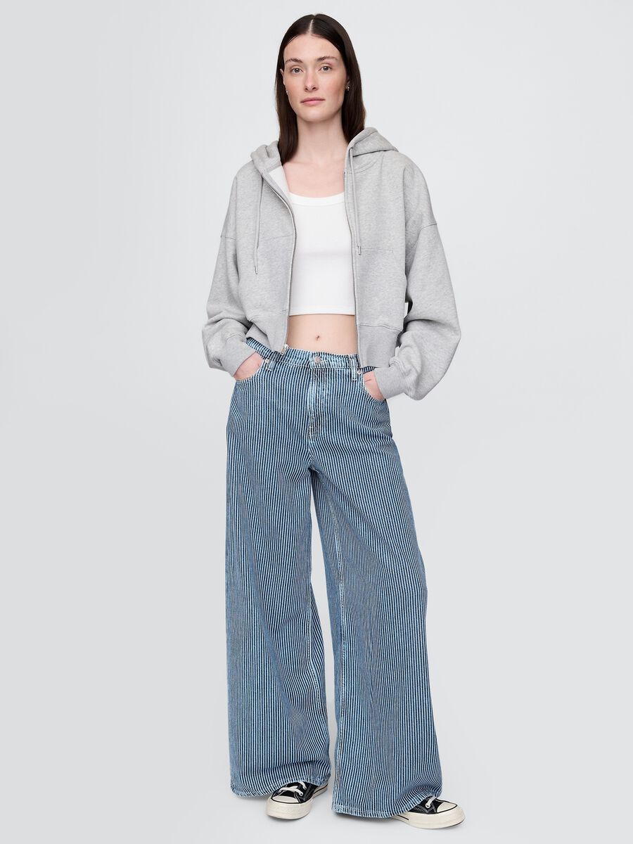 Gap Blue and White Striped Jeans in Cotton and Lyocell Blend_0