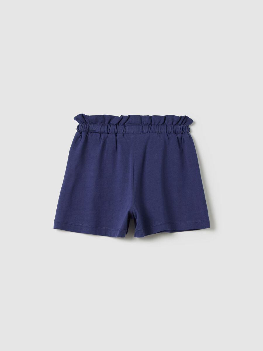 Girls' Pure Cotton Blue Shorts_1