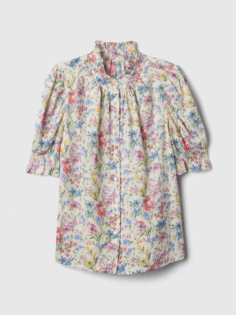 Floral blouse with puffed sleeves_2