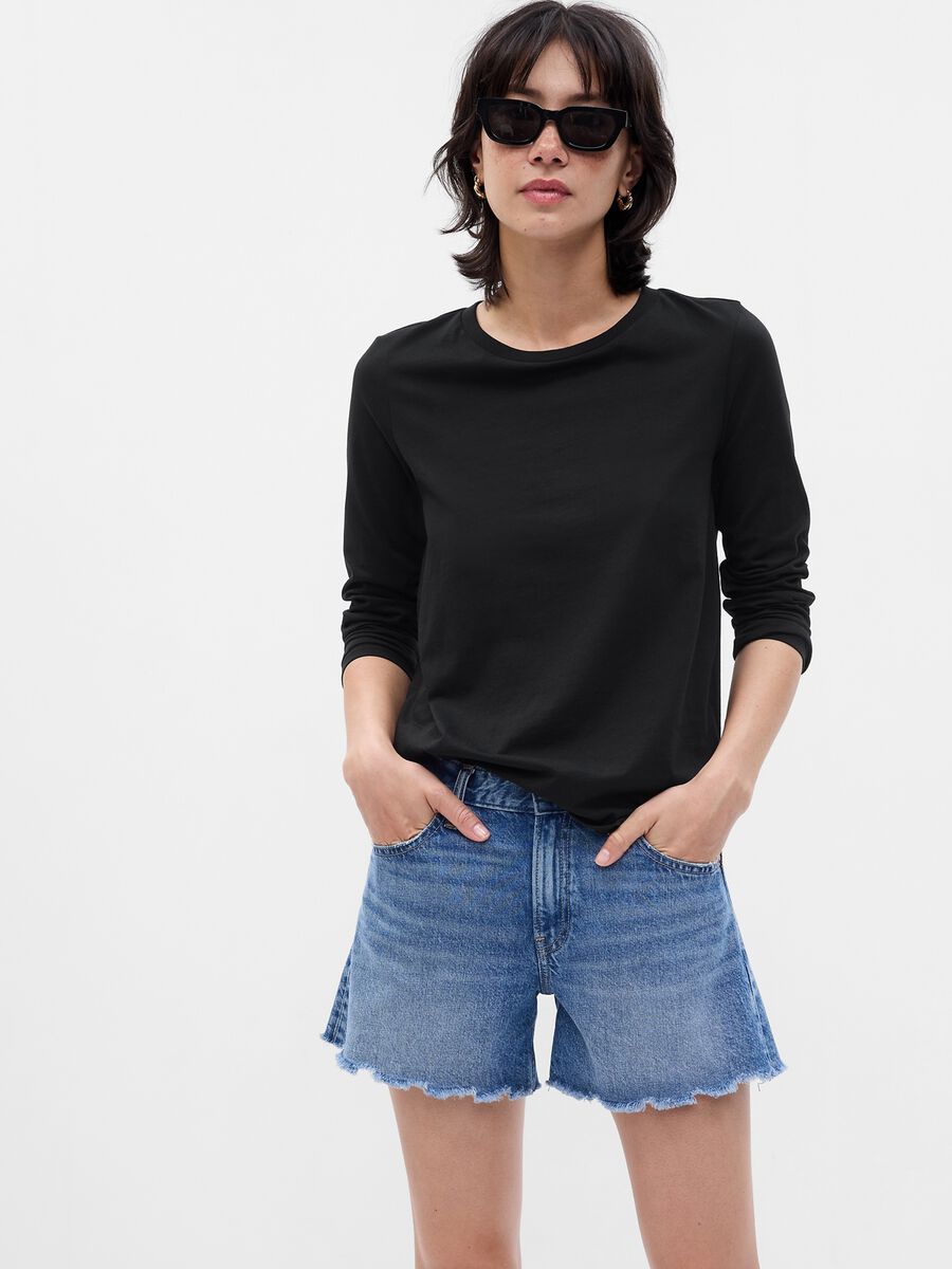 T-shirt a maniche lunghe in cotone bio_0