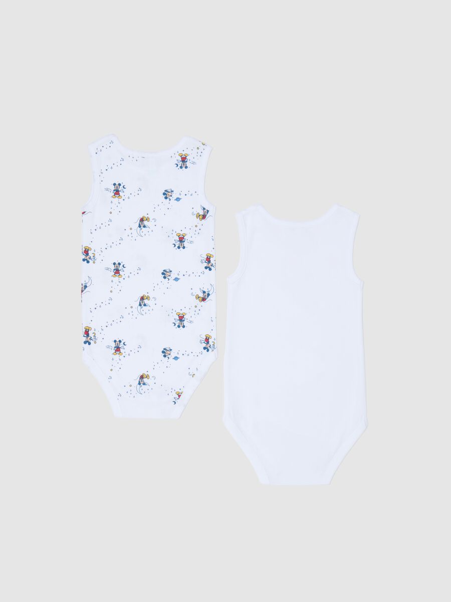 Two-pack sleeveless bodysuits with Mickey Mouse print_1