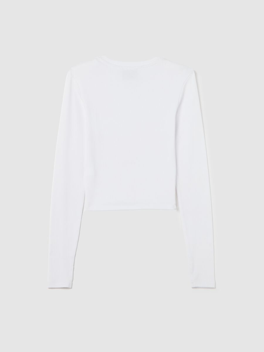 Crop Longsleeve T-shirt White_6