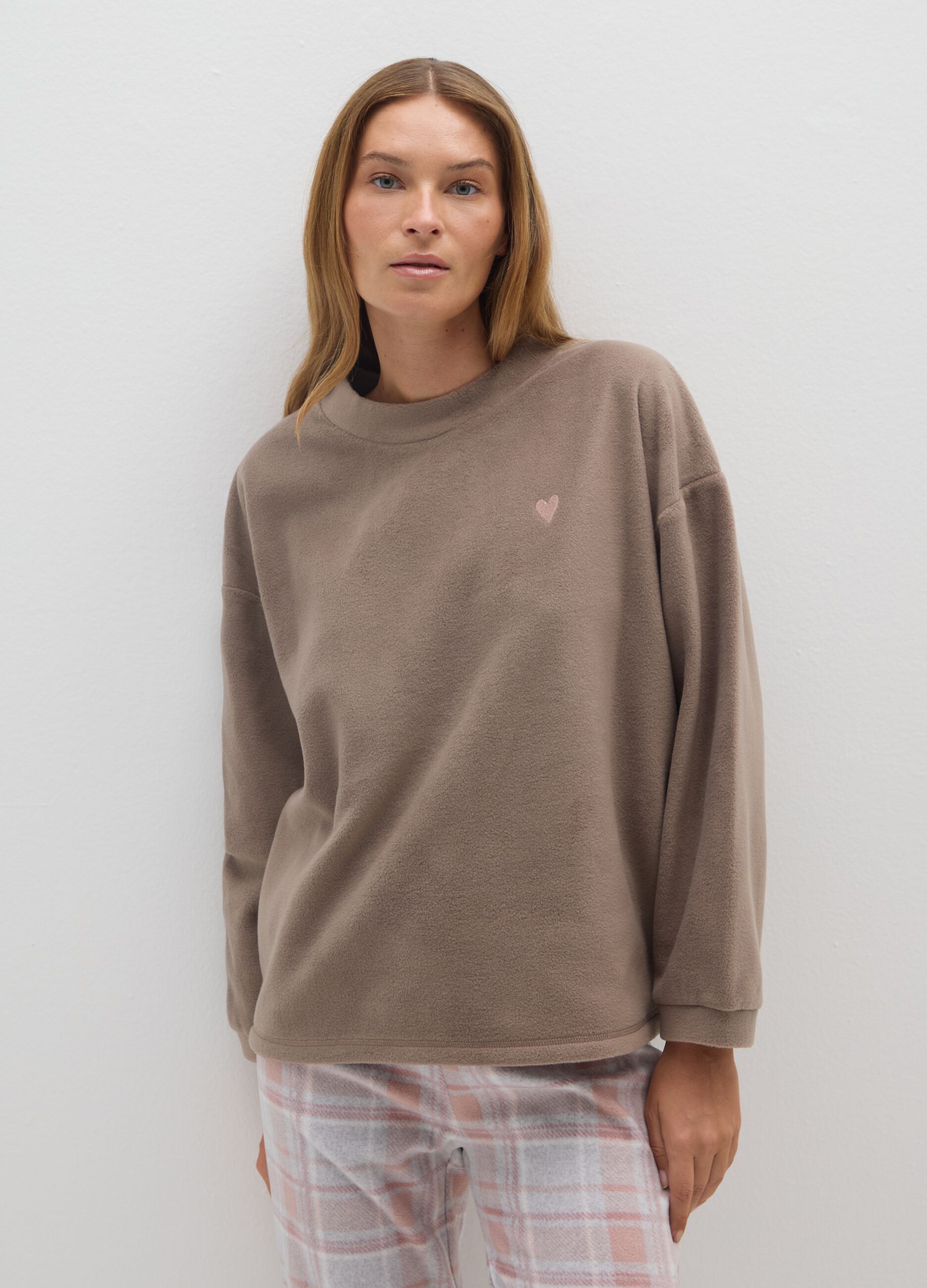 Brown Pyjama Top Regular Fit