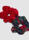 Red pure cotton gingham scrunchie set_2