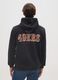 Black cotton blend hoodie with San Francisco 49ers logo_2