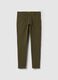 Solid colour stretch cotton chino trousers_4