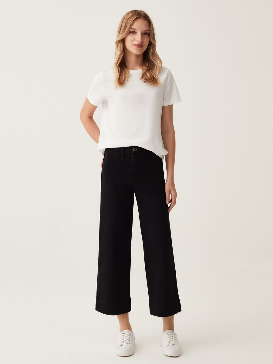Jeans culotte wide leg_0