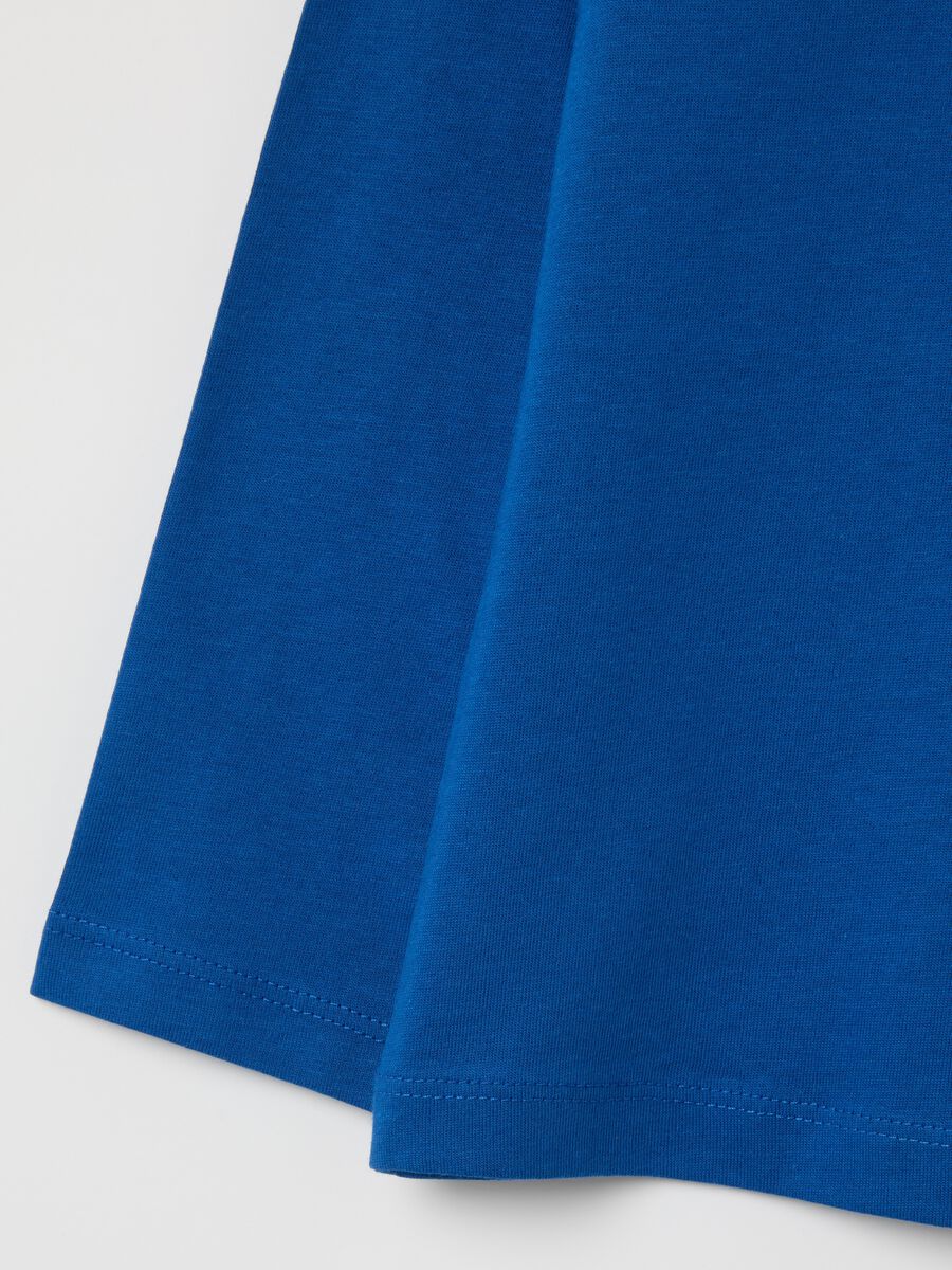 Children's regular fit blue pure cotton t-shirt_3