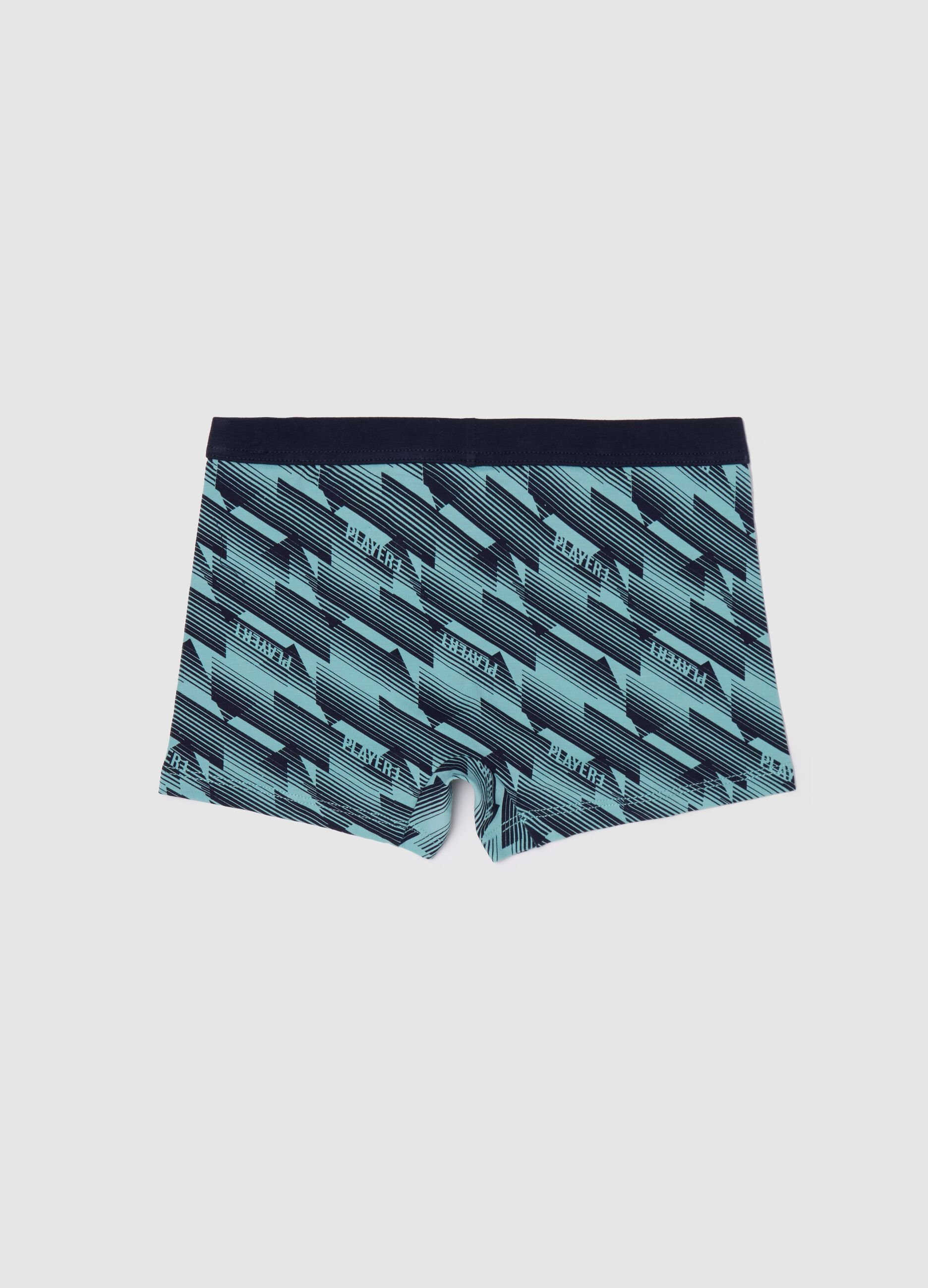 Stretch cotton printed boxers
