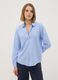 Camicia azzurra in pura viscosa con colletto classico regular fit_0