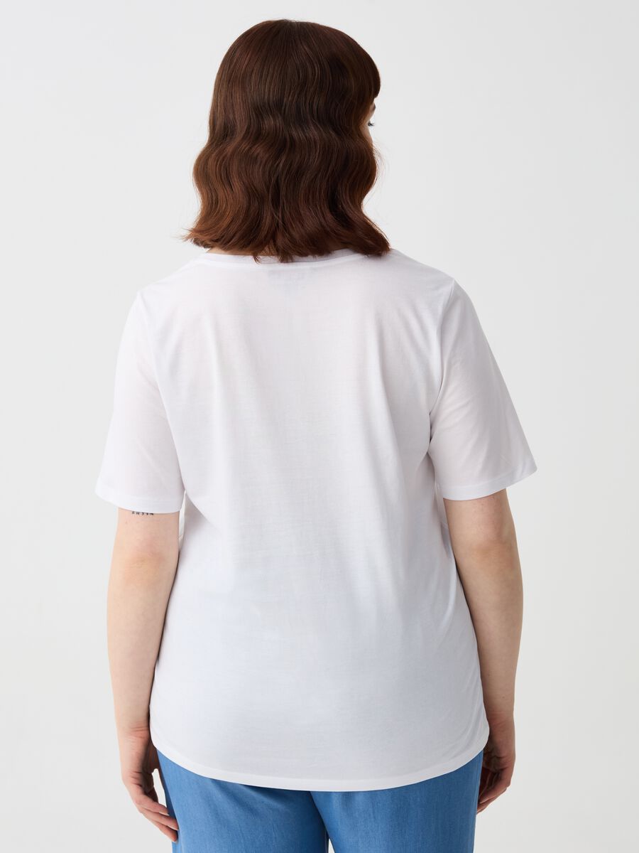 Curvy T-shirt in organic cotton with print_2