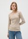 Beige pure cotton regular fit jumper_1