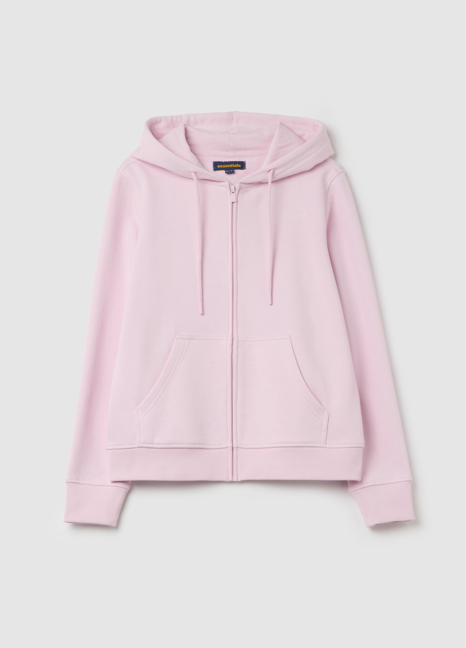 Essential full-zip sweatshirt with hood