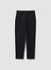 Pantaloni neri slim in cotone elasticizzato_0