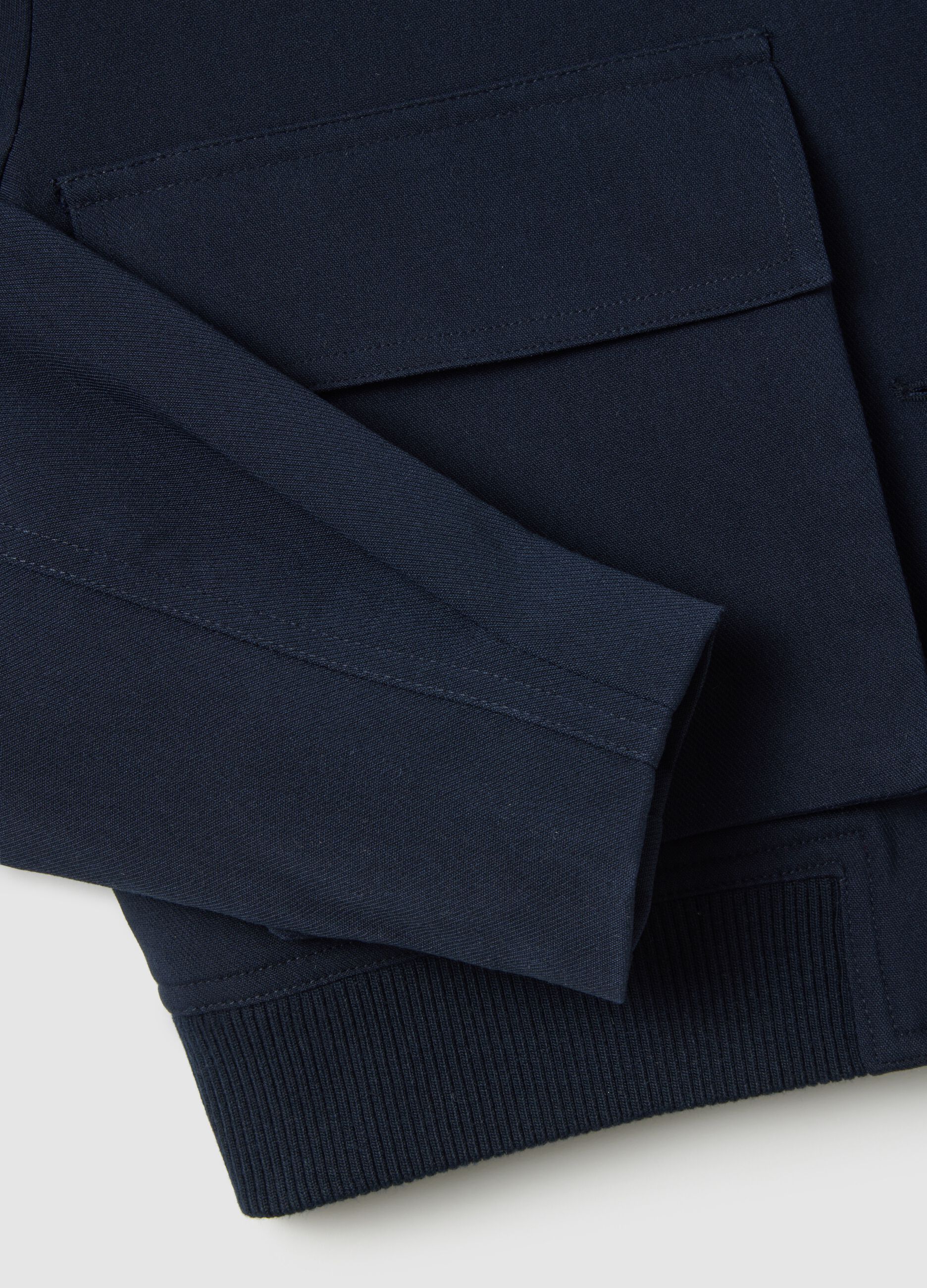 Regular Fit Blue Blazer with Pockets