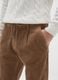Brown pure cotton regular fit trousers_3