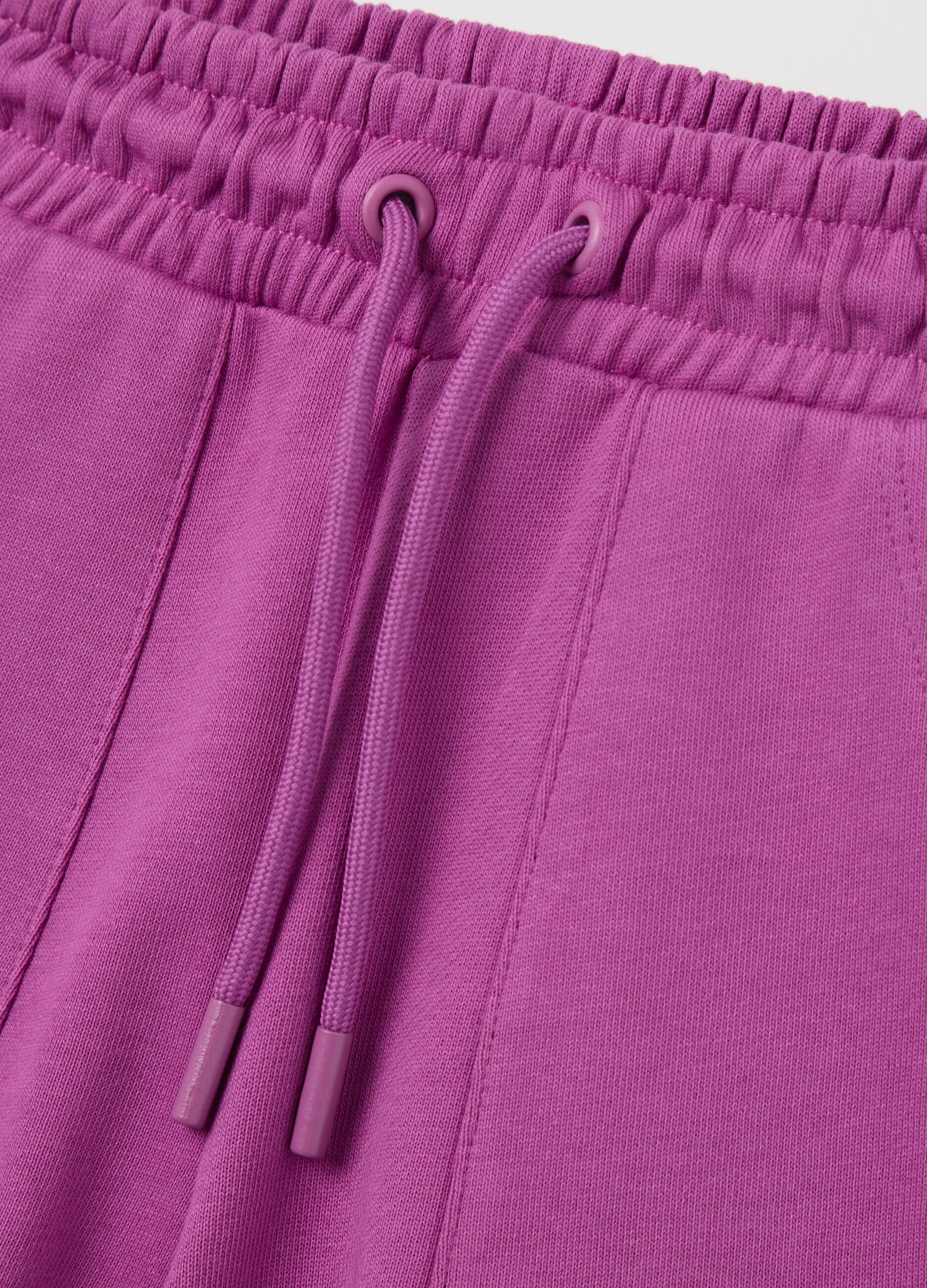 Bermuda shorts in French terry with drawstring