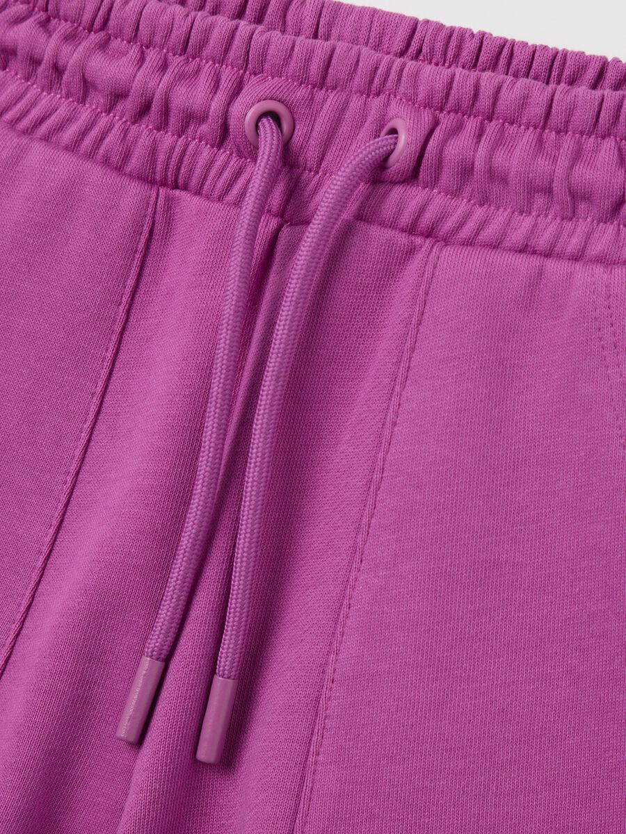 Bermuda shorts in French terry with drawstring_2