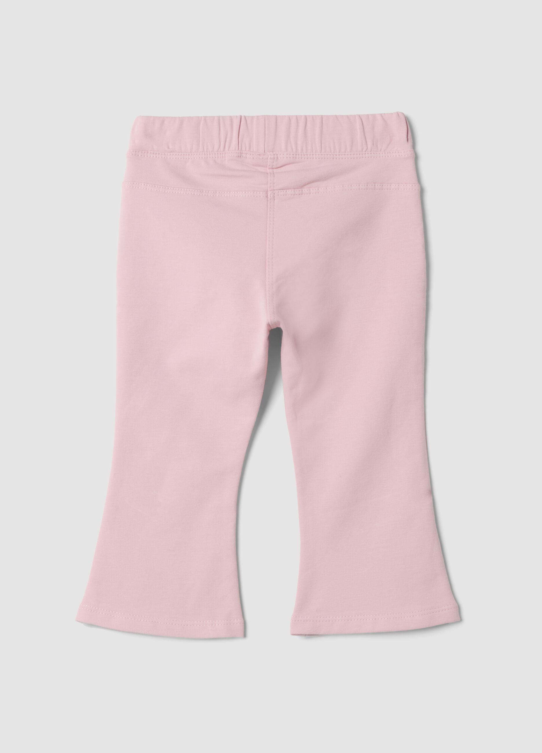 Pink organic stretch cotton trousers