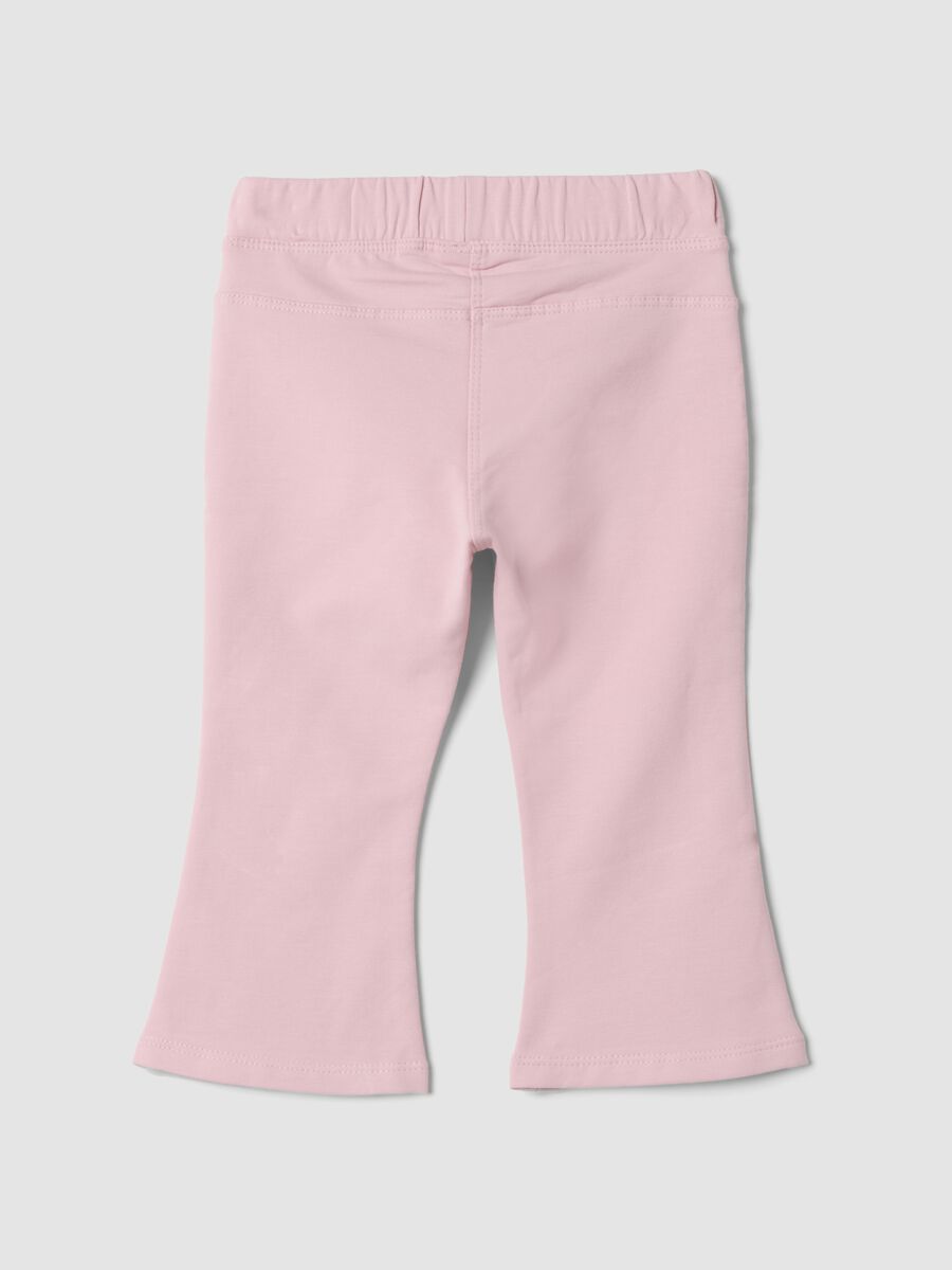 Pink organic stretch cotton trousers_1