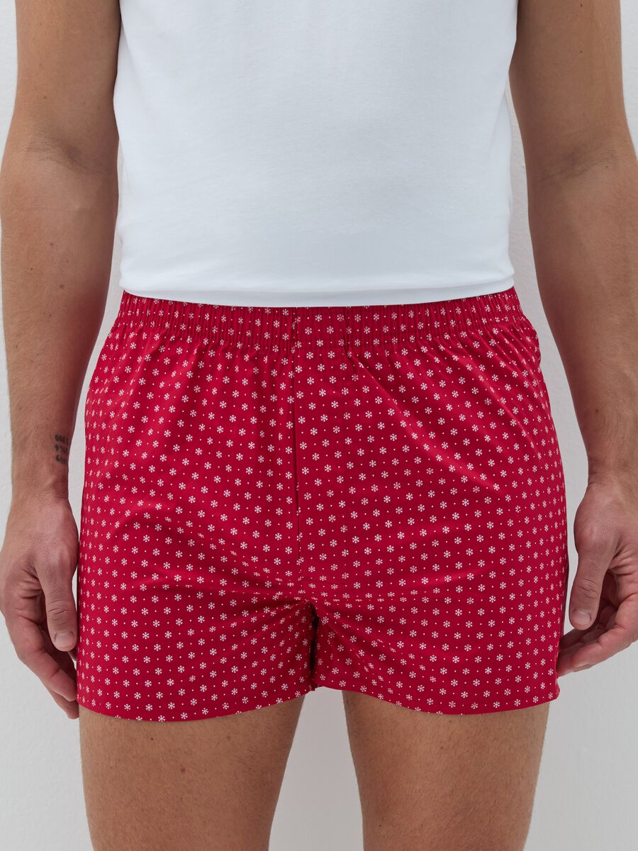 Two-pack boxer shorts in woven fabric with micro pattern_1