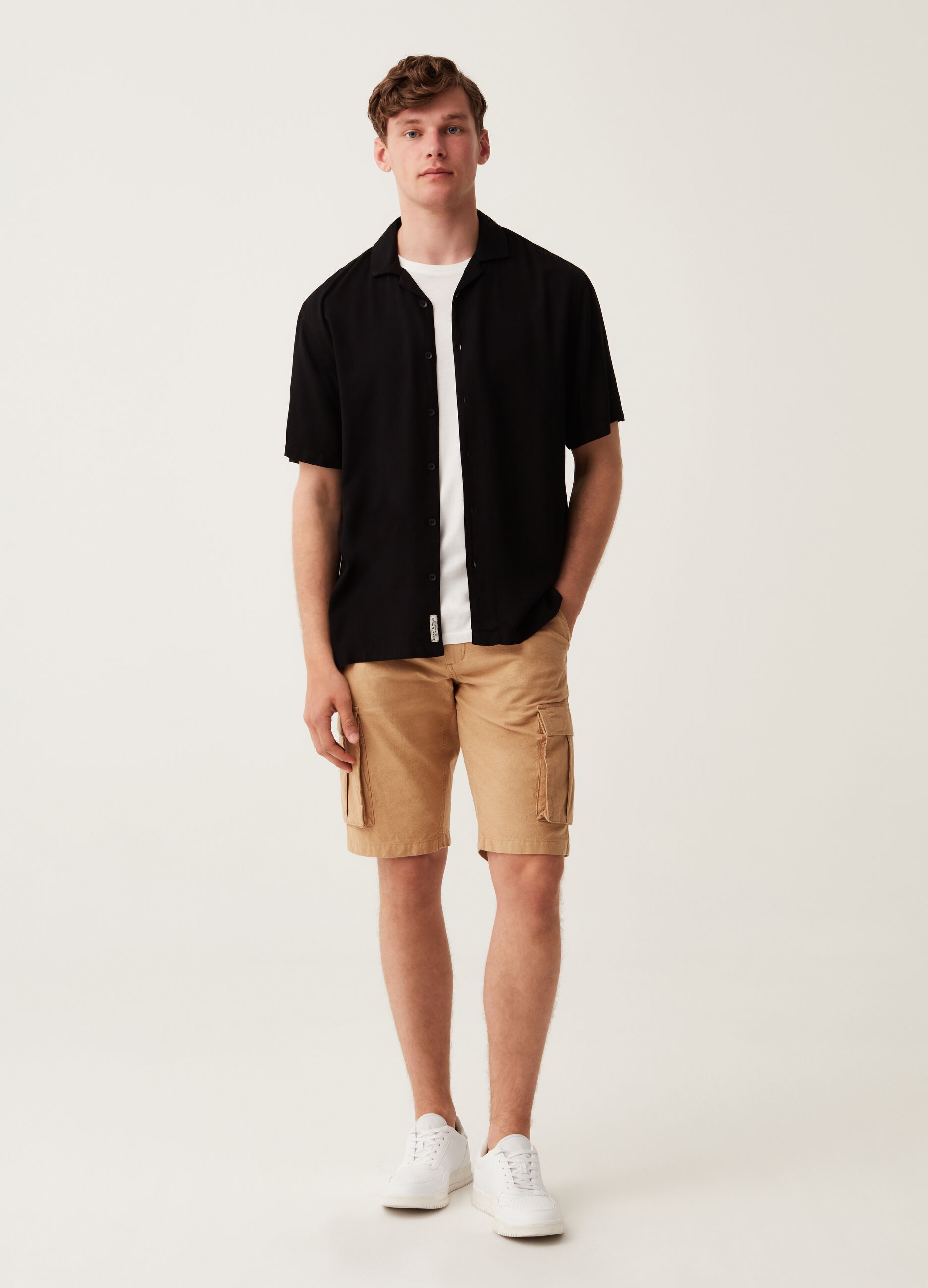 Bermuda cargo in cotone e lino Grand&Hills_0