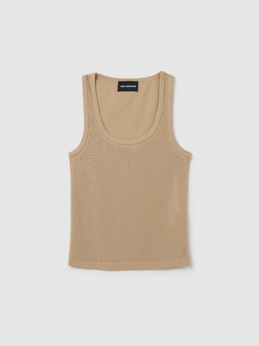Women's Beige Blended Fitted Vest_4