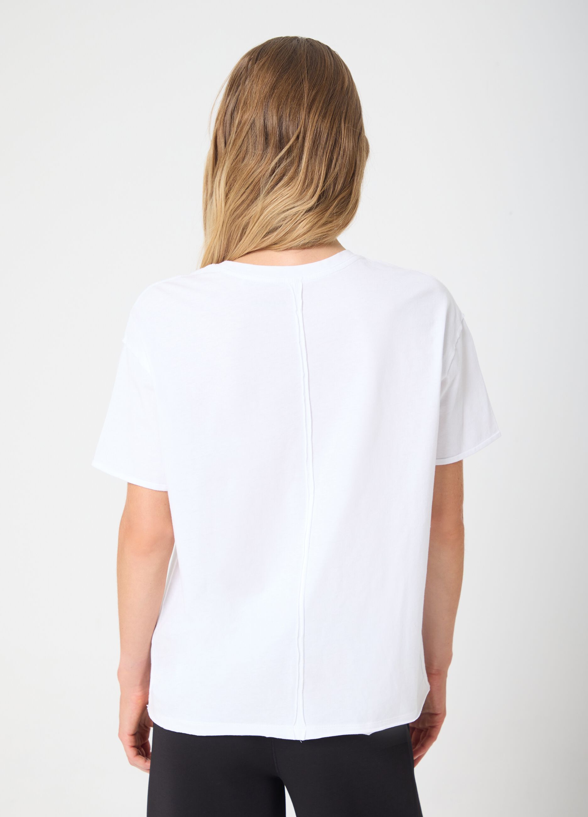 White Cotton Sports T-shirt ALTAVIA STUDIO