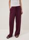 Purple palazzo trousers in pure viscose_1