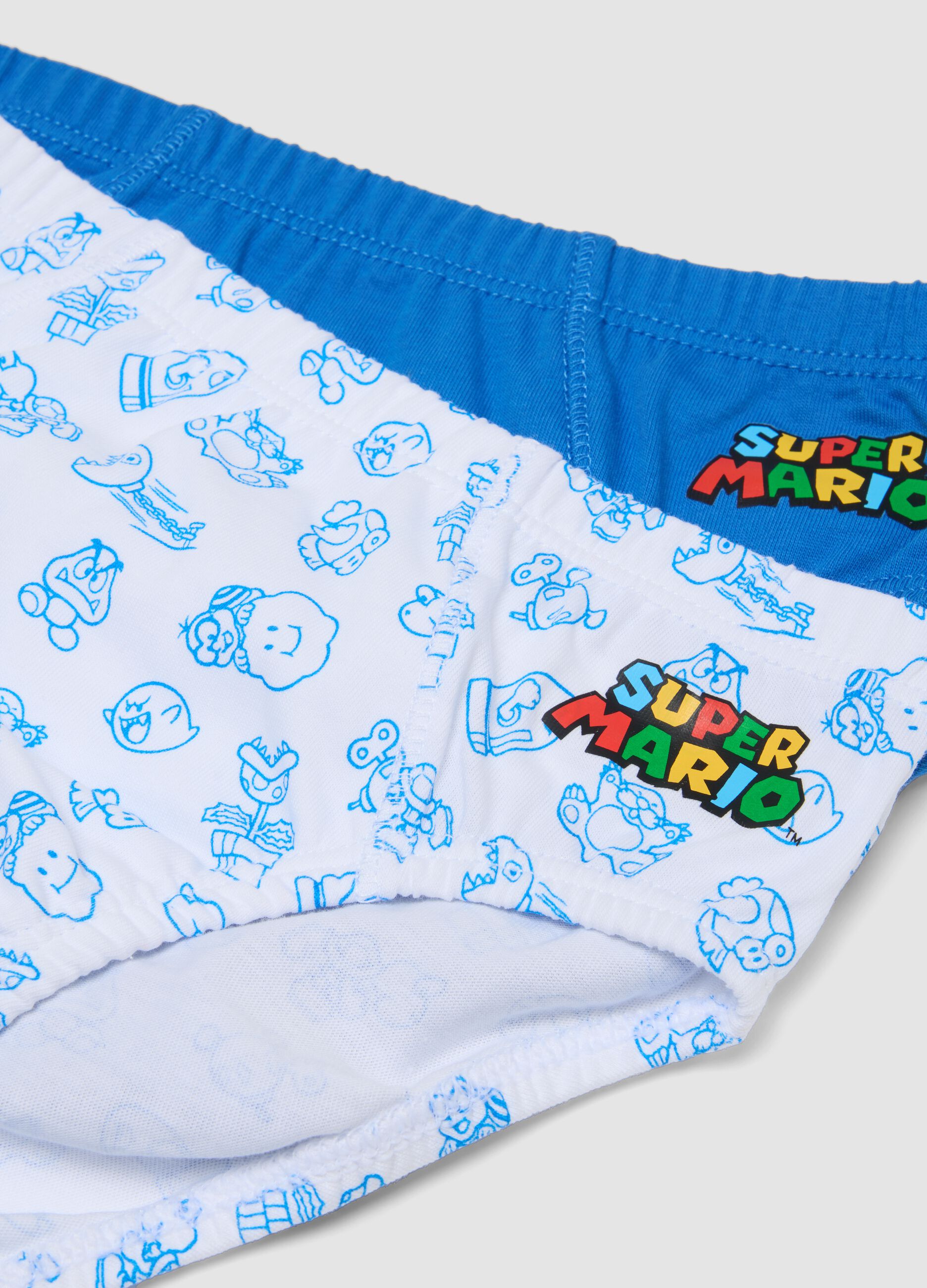 3-pack of blue organic cotton briefs