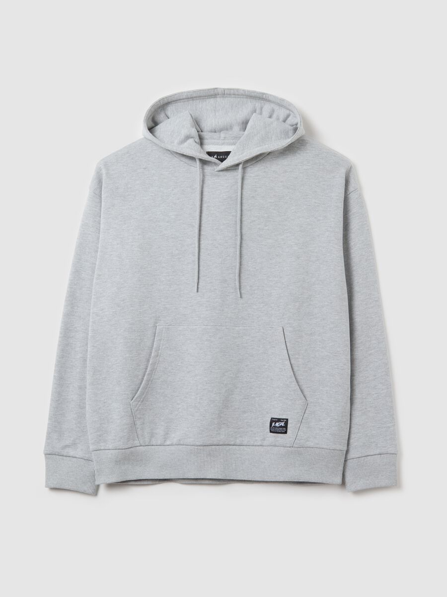 Over-fit sweatshirt in cotton with hood_4