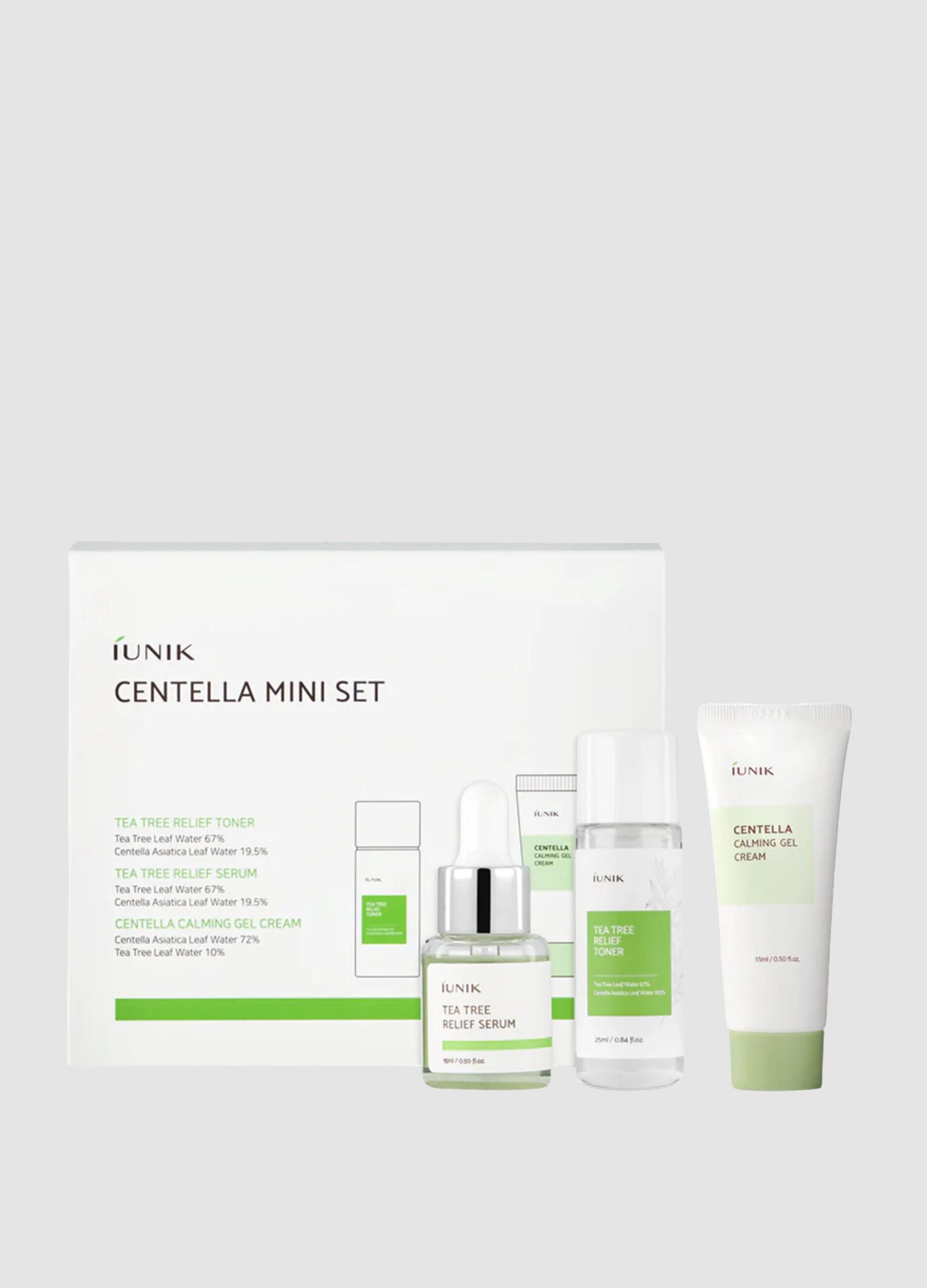 Centella Mini Set: Serum 15 ml, Toner 25 ml, Face Cream 15 ml &ndash; Korean Beauty Care