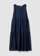 Blue midi dress in pure cotton_4