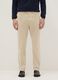 Slim Fit Beige Stretch Cotton Trousers_1