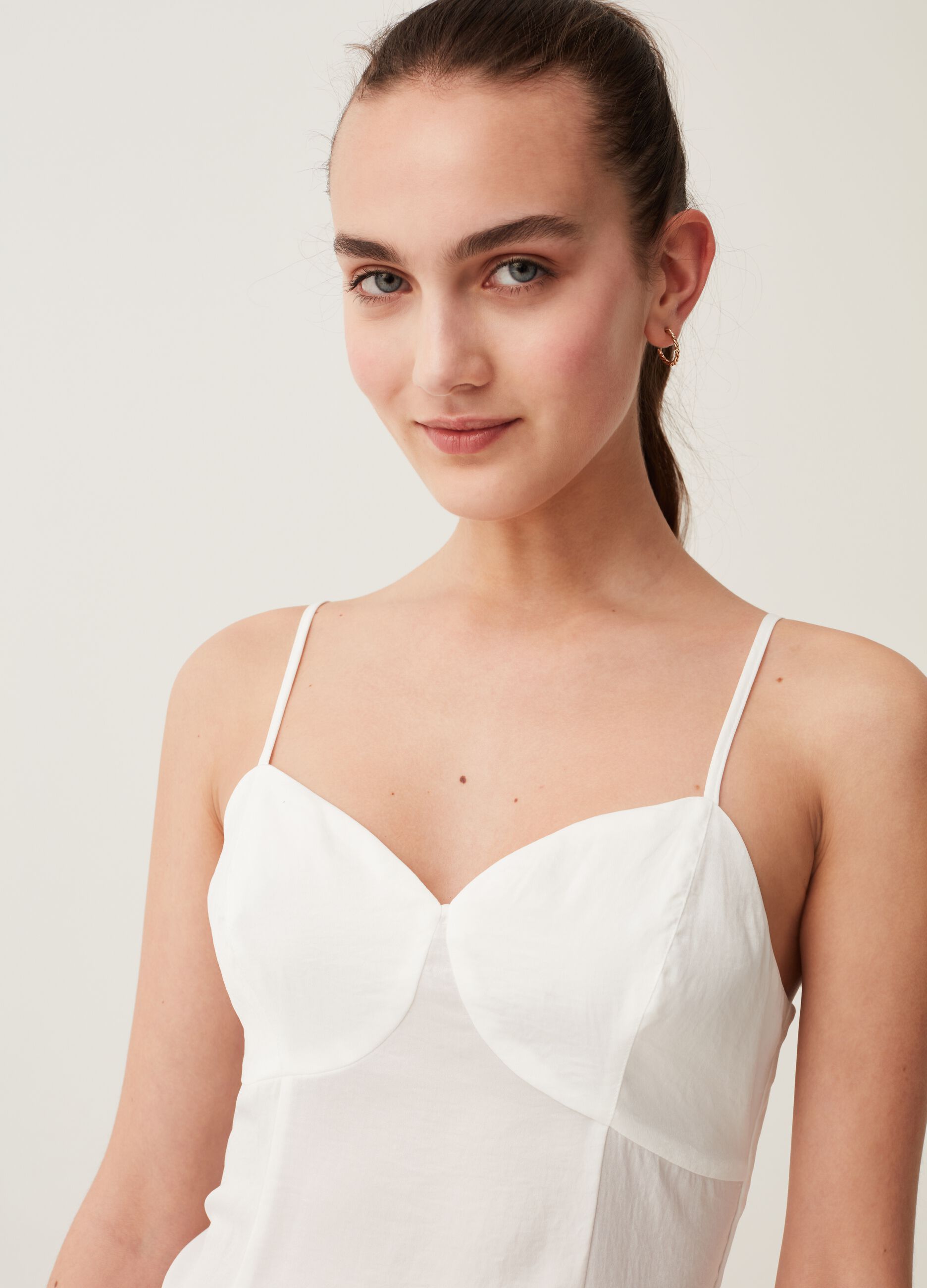Abito corto in satin Baby Angel_1